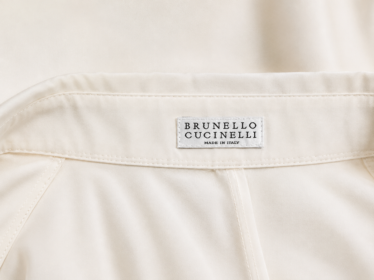 Brunello Cucinelli Silk Monili Asymmetric Shirt size S ladies
