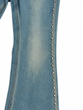 Zadig & Voltaire Eclip Denim Eco Studs Light Blue Bootcut Jeans – Size 29 ladies