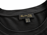 Massimo Dutti Black Sheer Panel T-Shirt Size M ladies
