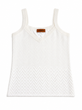 Missoni Chevron Knit Tank Top – White I 42 Ladies