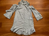 Gizia Striped Shirt Dress Embroidered MINI DRESS 38 S small ladies
