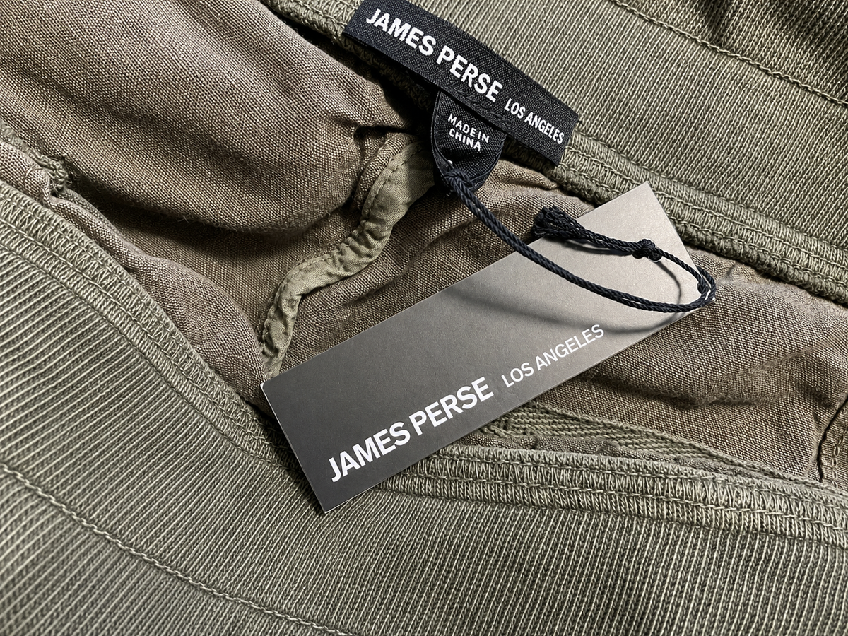 James Perse Mixed Media Army Green Pigment Trousers size 2 M medium ladies