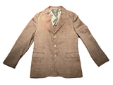 Brunello Cucinelli Herringbone Brown Silk Blazer Jacket size 48 men