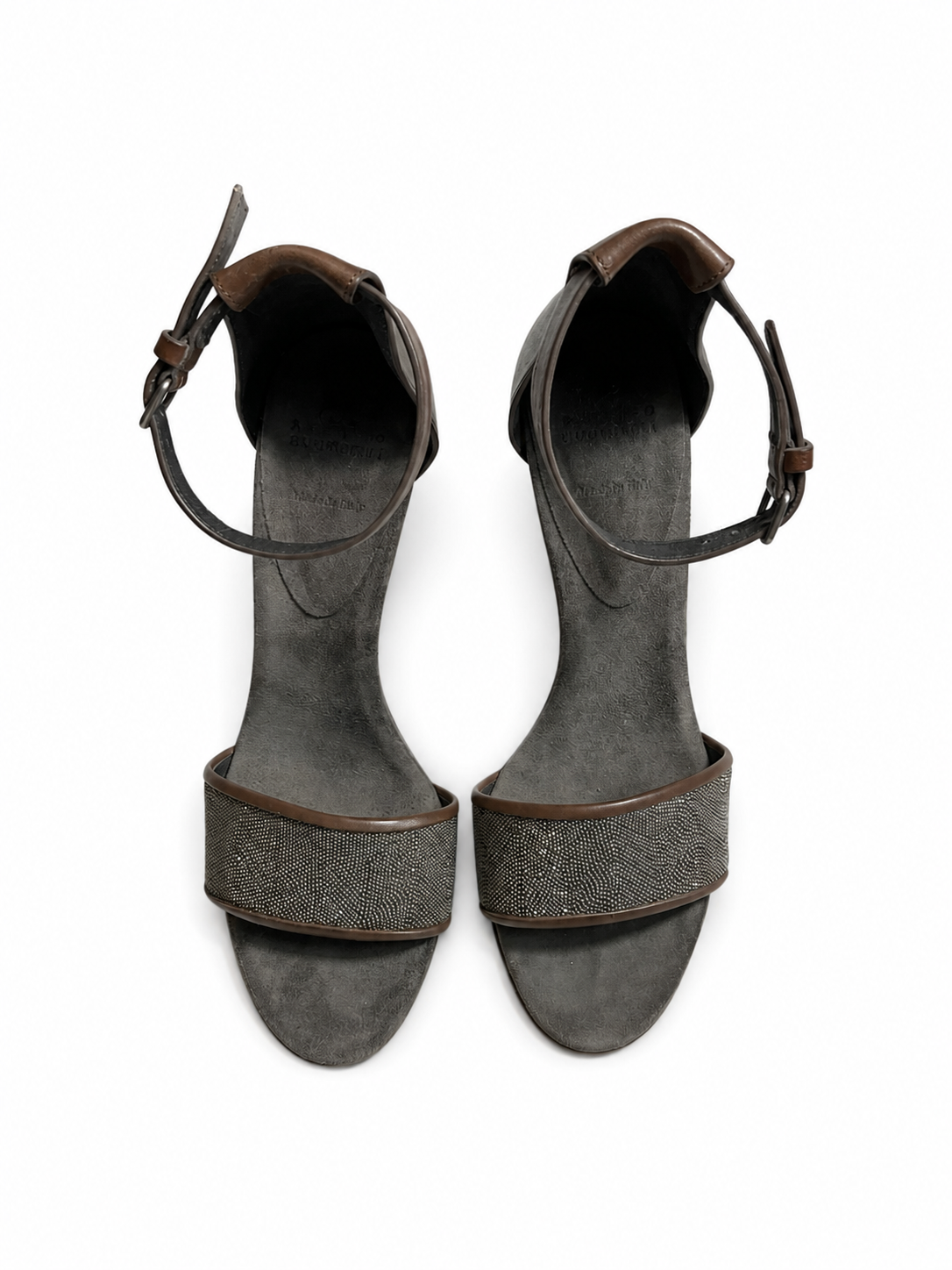 Brunello Cucinelli Monili-Embellished Stiletto Sandals size 38 ladies