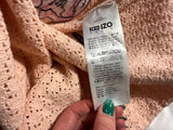 KENZO PARIS PEACH EMBROIDERED SWEATER JUMPER SIZE L LARGE LADIES
