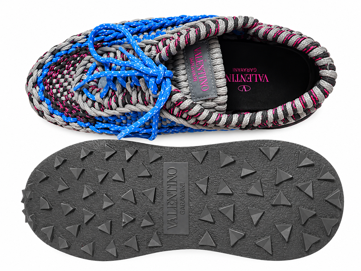 Valentino Garavani Men’s Crochet Rope Sneakers Trainers Multicolour Size EU 42 UK 8 men