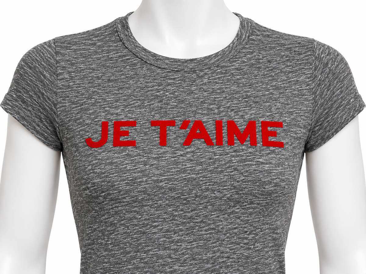 Zadig & Voltaire JE T’AIME Grey T-Shirt  ladies