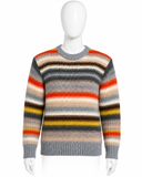 M Missoni Collection Multicoloured Striped Chunky Knit Pullover Sweater