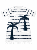 Stella McCartney Kids Palm Tree Fringe T-Shirt Dress – Age 12 Years children