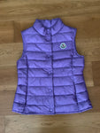 Moncler Liane purple gilet vest down jacket in padded Size 10 years 140 cm children