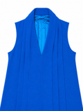Silk chiffon blue pleated mini dress size 0 XXS ladies