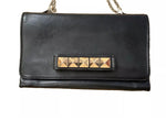 VALENTINO Black Lambskin Leather Va Va Voom Clutch Bag Handbag ladies