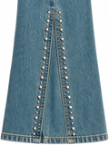 Zadig & Voltaire Eclip Denim Eco Studs Light Blue Bootcut Jeans – Size 29 ladies