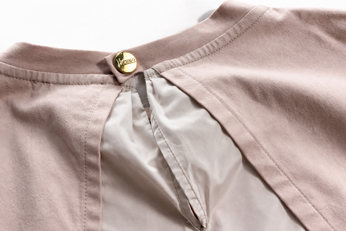 Herno Flounced T-shirt in pink/beige ladies