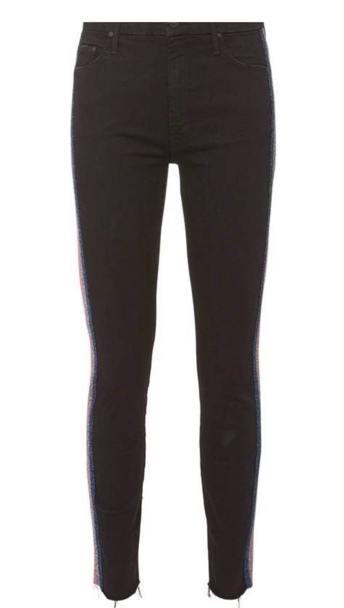 MOTHER Mother Denim High Waisted Looker Ankle Fray Guilty Glitter Racer 26 $228 ladies