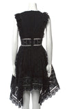 ZIMMERMANN BLACK DIVINITY WHEEL DAY BRODERIE DRESS SIZE 1 S SMALL
