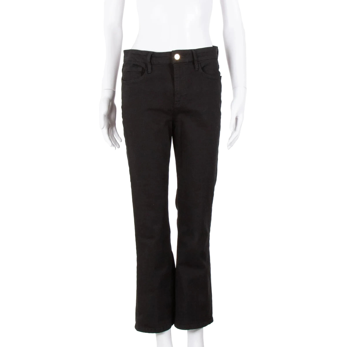 Frame LE CROP MINI BOOT HIGH-RISE BOOTCUT JEANS IN BLACK size 28 ladies