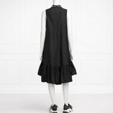 REDVALENTINO Black Crystals embellished collar dress size I 42 UK 10 US 6 ladies