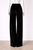 TBA velvet wide leg black trousers size 40 S small ladies