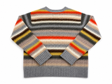M Missoni Collection Multicoloured Striped Chunky Knit Pullover Sweater