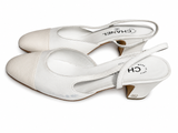 Chanel Cap Toe Slingback Pumps – White/Cream Leather – EU 38 ladies