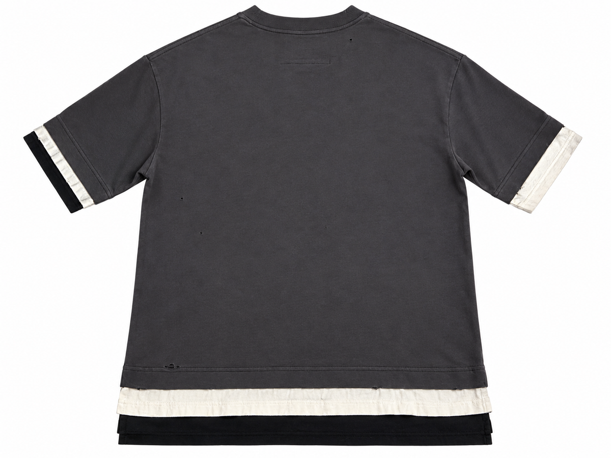 Maison Mihara Yasuhiro Men’s Distressed Layered Pocket T-Shirt – Size 44 men