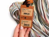 Missoni 2026 Striped Metallic Pleated Midi Dress – IT 44 ladies