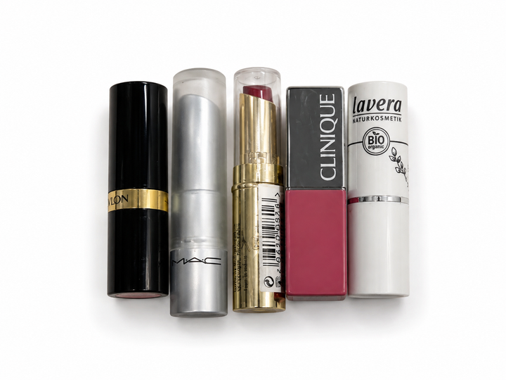 Lot of 5 Assorted Lipsticks – Revlon, MAC, Max Factor, Clinique & Lavera ladies