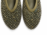 Le Silla Gilda Crystal-Embellished Mesh Mary Jane Ballet Flats – Size 38½ ladies