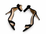 Gianvito Rossi Portofino 85 Black Suede Sandals – Size EU 38 ladies