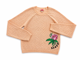 KENZO PARIS PEACH EMBROIDERED SWEATER JUMPER SIZE L LARGE LADIES
