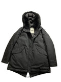 YS Army Yves Salomon Long Iconic parka in waterproof cotton blend with fox and rabbit fur size 36 ladies