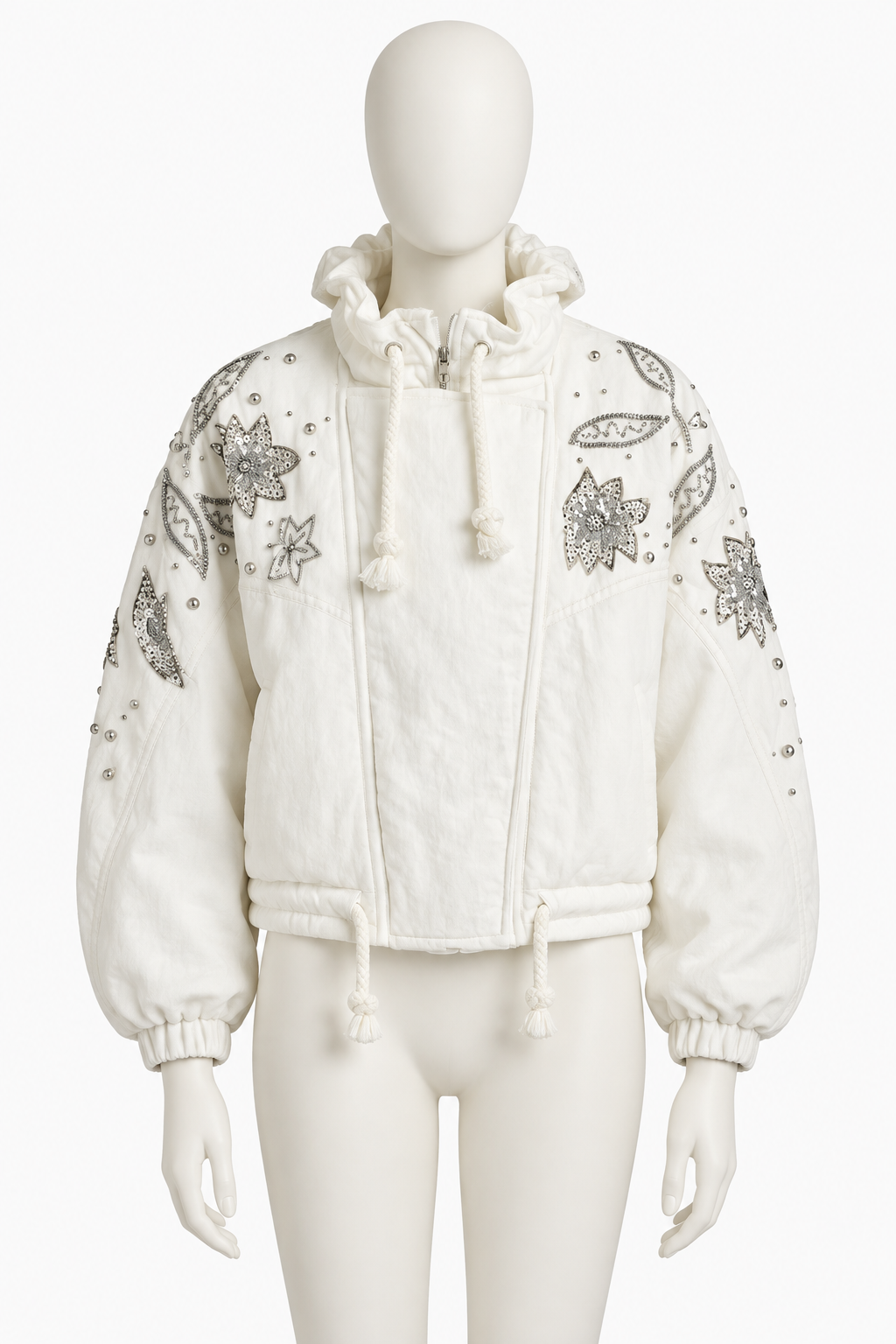 Isabel Marant Kalassiae Embellished Cotton & Linen Jacket – Size 36 ladies