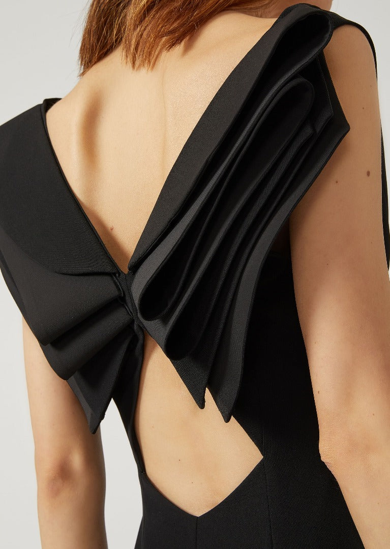 Emporio Armani Black Sexy Gown Maxi dress Size I 40 S SMALL Ladies