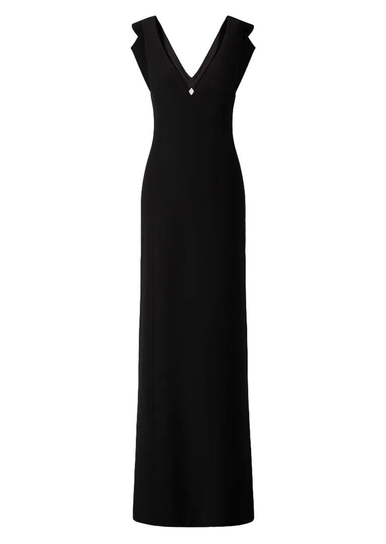Emporio Armani Black Sexy Gown Maxi dress Size I 40 S SMALL Ladies