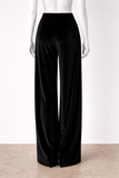 TBA velvet wide leg black trousers size 40 S small ladies