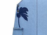 Stella McCartney Kids Denim Overalls with Embroidered Palm Trees Size 10 years children
