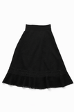 Valentino Openwork Black Midi Skirt Size M medium ladies