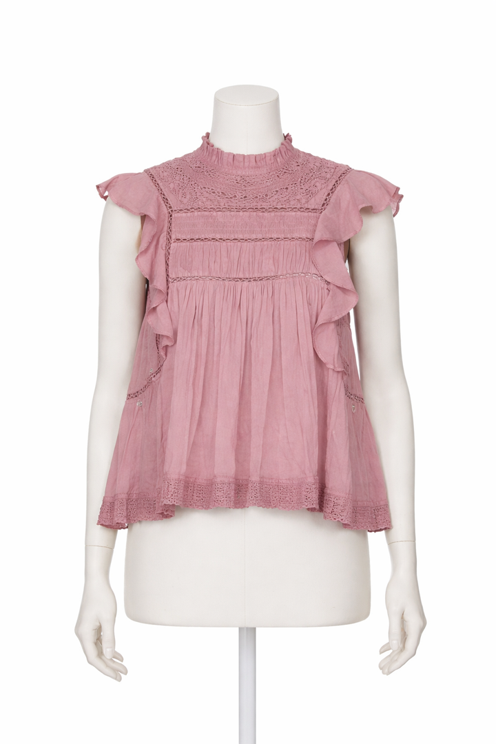 Étoile Isabel Marant Vivia Blouse in Cotton Purple Size F 40 ladies