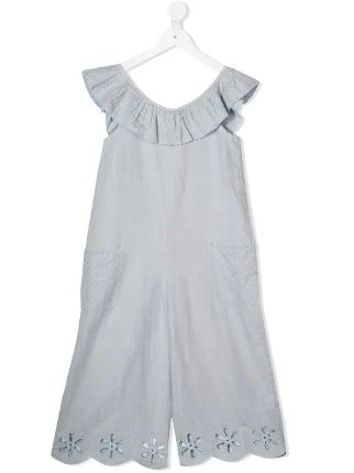 STELLA MCCARTNEY KIDS GIRLS’ Cotton & Linen Broderie Anglaise Size 6 years children