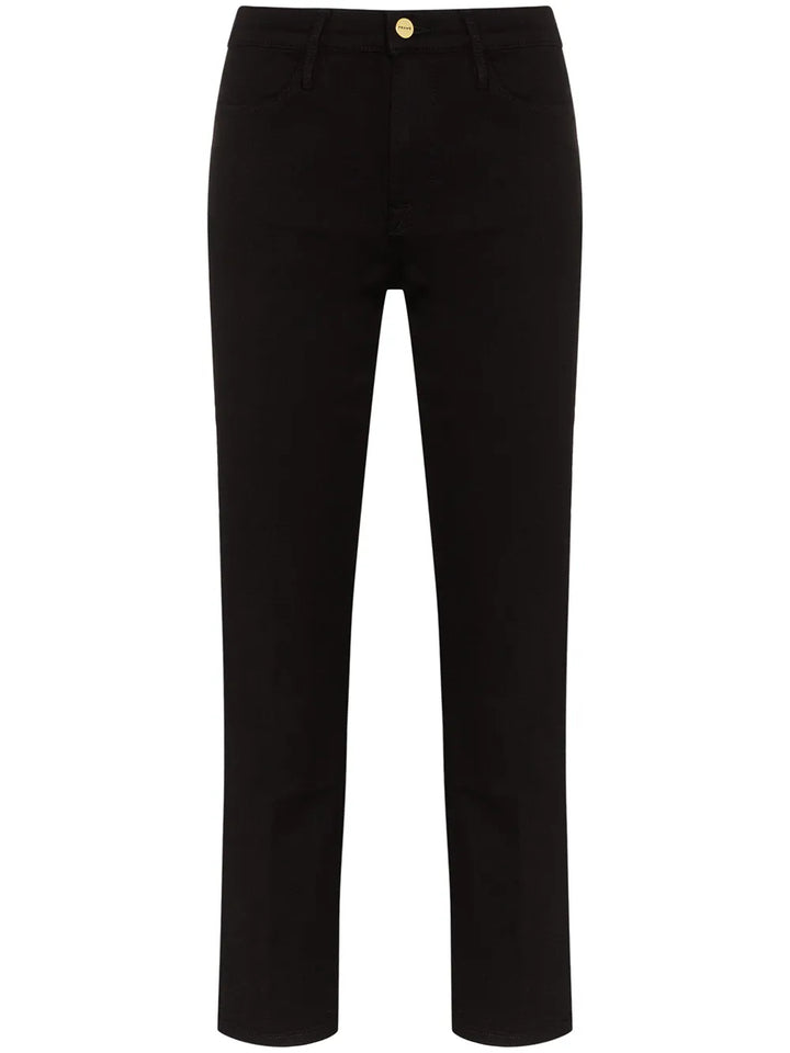 Frame Le High straight-leg jeans in black size 28 ladies