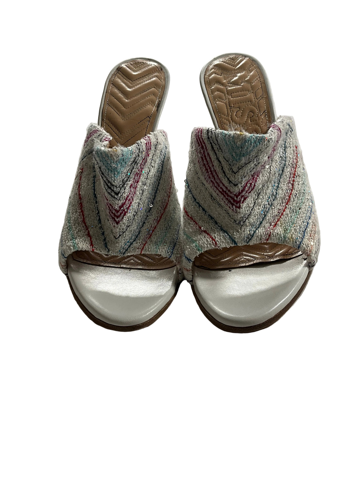 Missoni Sequined crochet-knit mules size 38 ladies