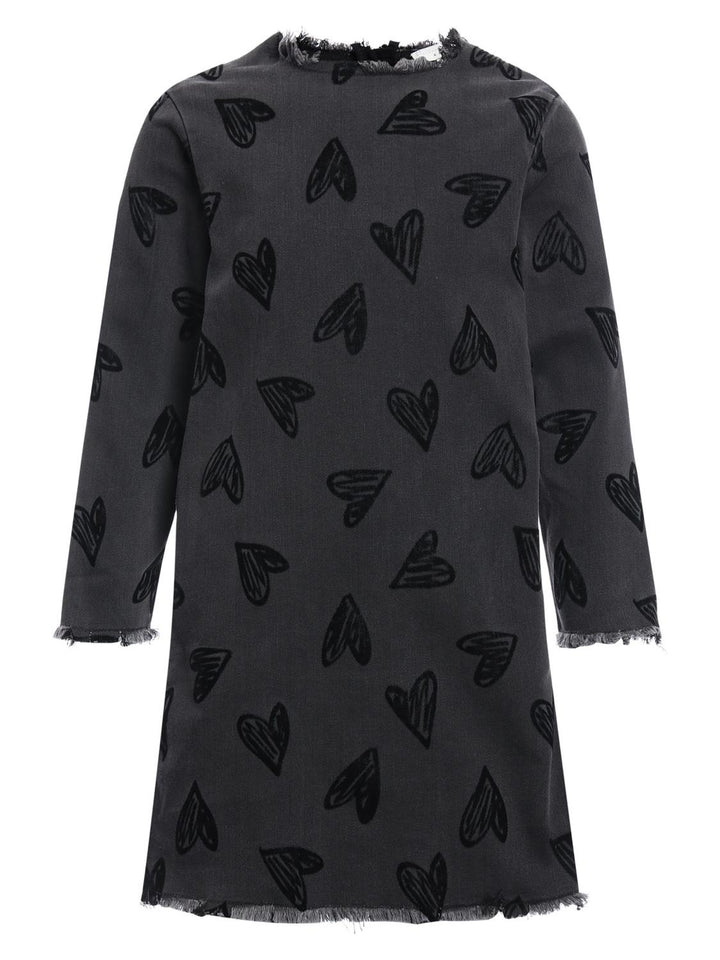 Stella McCartney KIDS Girls' Black Velvet Hearts Denim Jeans Dress SIZE 8 years  children