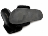 Dolce & Gabbana Black Mink Fur Tuff Pool Slides – Size 36 ladies