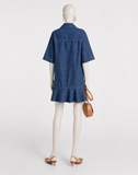 Valentino Garavani VGold Cotton Chambray Mini Dress ladies