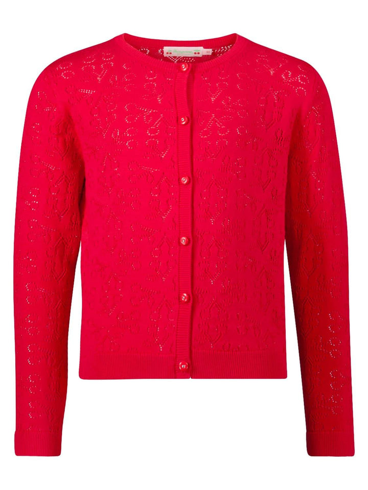 BONPOINT Girls’ RED cherry-motif cardigan SIZE 10 YEARS children