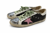 GOLDEN GOOSE DISTRESSED SUPERSTAR DISTRESSED SNAKESKIN LEATHER SNEAKERS TRAINERS SIZE 39 ladies Limited Edition