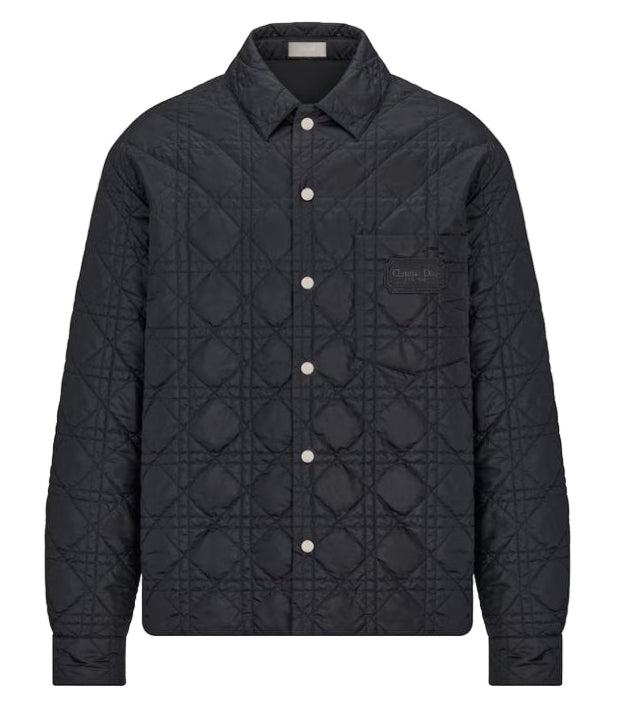 Dior Navy Blue Cannage Quilt Nylon Blend Oversized Light Jacket Size 50 men
