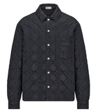 Dior Navy Blue Cannage Quilt Nylon Blend Oversized Light Jacket Size 50 men
