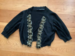 Maurizio Pecoraro Embellished black Knit bolero cardigan Size I 44 UK 12 L Large ladies